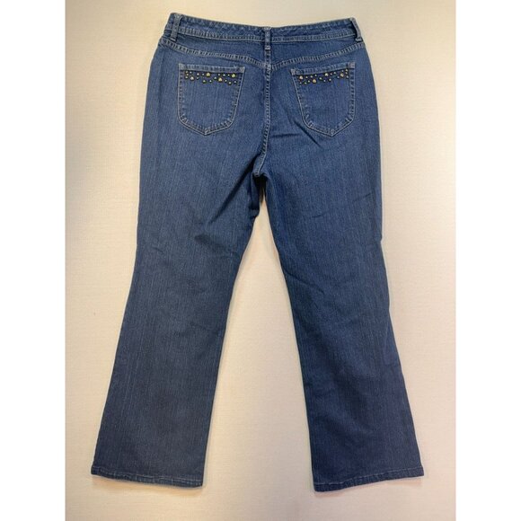 Additions By Chicos Womens Bootcut Jeans Size 14 (2.5) Reg Blue Denim Stretch - Picture 7 of 10